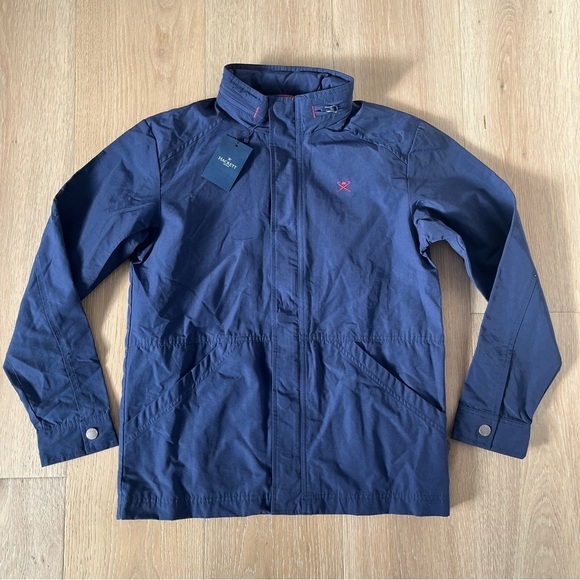 Boys Hackett London Coat/jacket Windbreaker Sz 13/14 Navy Blue *L28 - Picture 1 of 5